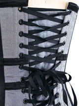 Metallic Silver Corset Top arcadeshops.com