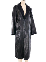 Donna Karan Reversible Leather Overcoat Outerwear arcadeshops.com