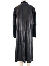 Donna Karan Reversible Leather Overcoat Outerwear arcadeshops.com