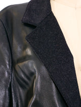 Donna Karan Reversible Leather Overcoat Outerwear arcadeshops.com