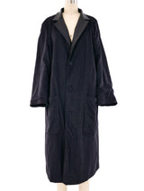 Donna Karan Reversible Leather Overcoat Outerwear arcadeshops.com