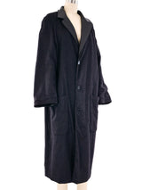 Donna Karan Reversible Leather Overcoat Outerwear arcadeshops.com