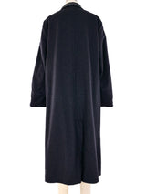 Donna Karan Reversible Leather Overcoat Outerwear arcadeshops.com