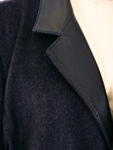 Donna Karan Reversible Leather Overcoat Outerwear arcadeshops.com