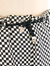 Gianfranco Ferre Checkered Drawstring Trousers Bottom arcadeshops.com