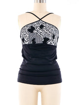 Gianfranco Ferre Logo Printed Tank Top arcadeshops.com