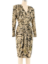 Metallic Floral Chiffon Dress Dress arcadeshops.com