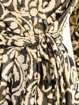 Metallic Floral Chiffon Dress Dress arcadeshops.com