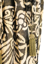 Metallic Floral Chiffon Dress Dress arcadeshops.com