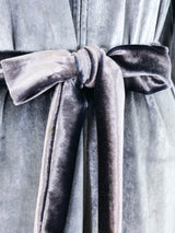 1970's Silver Pane Velvet Jumpsuit Jumpsuit arcadeshops.com