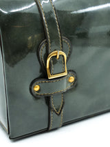 Grey Patent Leather Box Bag Accessory arcadeshops.com