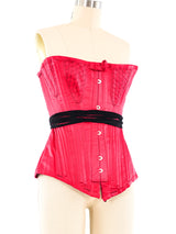 Quilted Fuchsia Corset Top arcadeshops.com