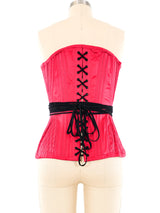 Quilted Fuchsia Corset Top arcadeshops.com