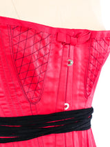 Quilted Fuchsia Corset Top arcadeshops.com