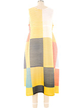 Checker Printed Pleated Dress Dress arcadeshops.com