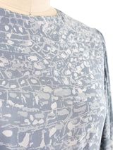 Abstract Printed Chiffon Jumpsuit Ensemble Jumpsuit arcadeshops.com