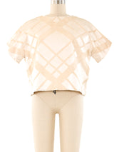 Windowpane Flocked Velvet Top Top arcadeshops.com