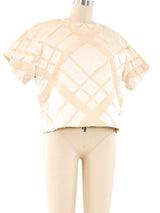 Windowpane Flocked Velvet Top Top arcadeshops.com