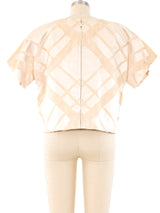 Windowpane Flocked Velvet Top Top arcadeshops.com