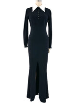Karl Lagerfeld Tuxedo Style Maxi Dress Dress arcadeshops.com