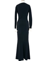 Karl Lagerfeld Tuxedo Style Maxi Dress Dress arcadeshops.com