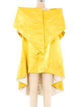 Gold Satin Opera Coat Jacket arcadeshops.com