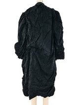 Ruched Taffeta Maxi Coat Jacket arcadeshops.com
