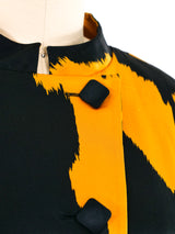 Printed Satin Convertible Blouse Top arcadeshops.com