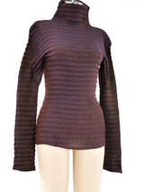 Issey Miyake Corrugated Plisse Top Top arcadeshops.com