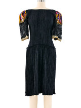 Mary McFadden Embellished Plisse Dress Dress arcadeshops.com