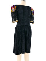 Mary McFadden Embellished Plisse Dress Dress arcadeshops.com