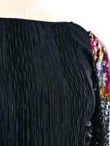 Mary McFadden Embellished Plisse Dress Dress arcadeshops.com