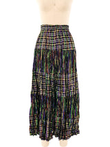Rainbow Striped Lurex Maxi Skirt Bottom arcadeshops.com