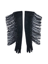 Embellished Suede Opera Gloves Accessory arcadeshops.com