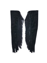 Embellished Suede Opera Gloves Accessory arcadeshops.com