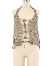 Floral Chainmail Halter Top Top arcadeshops.com