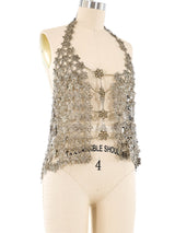 Floral Chainmail Halter Top Top arcadeshops.com