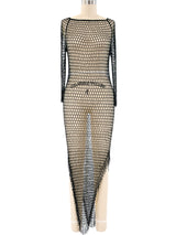 Embellished Net Maxi Dress Dress arcadeshops.com