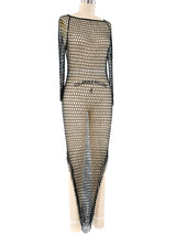 Embellished Net Maxi Dress Dress arcadeshops.com