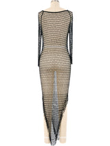 Embellished Net Maxi Dress Dress arcadeshops.com