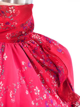 Emanuel Ungaro Floral Printed Chiffon Skirt Ensemble Suit arcadeshops.com