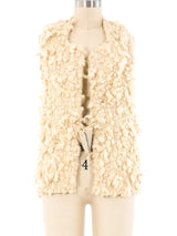 Ivory Hand Knit Vest Jacket arcadeshops.com