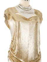 Ferrara Two Tone Metallic Chainmail Top Top arcadeshops.com