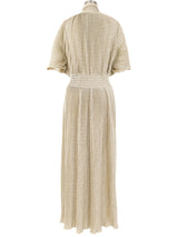 Paco Rabanne Metallic Pleated Maxi Dress Dress arcadeshops.com