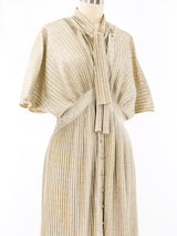 Paco Rabanne Metallic Pleated Maxi Dress Dress arcadeshops.com