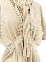 Paco Rabanne Metallic Pleated Maxi Dress Dress arcadeshops.com