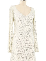 Mollie Parnis Metallic Sequin Embellished Maxi Dress Dress arcadeshops.com