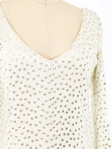 Mollie Parnis Metallic Sequin Embellished Maxi Dress Dress arcadeshops.com