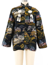 Pagoda Motif Brocade Jacket Jacket arcadeshops.com