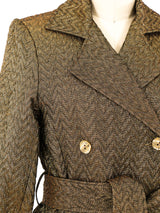 Metallic Herringbone Brocade Suit Suit arcadeshops.com